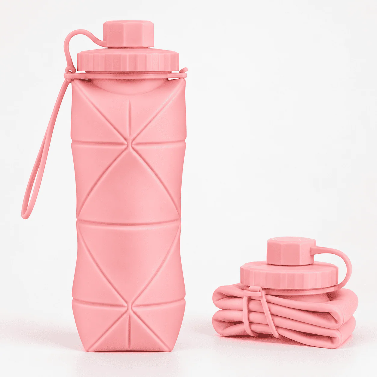 600ML Silicone Foldable Water Bottle – Portable Travel Bottle